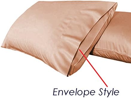 TAOSON 100% Cotton 300 Thread Count Envelope Style Body Pillow Cover Pillowcase - Image 2