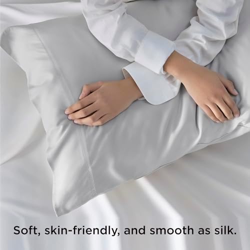Bedsure Pillow Cases Standard Size Set of 2, 100% Rayon Derived from Bamboo - Image 3