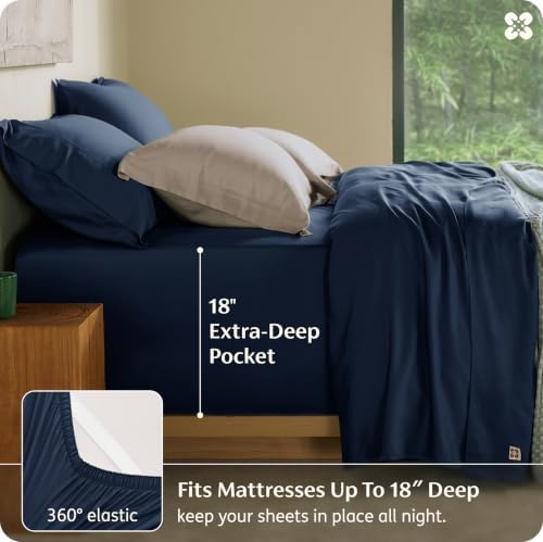 Bedsure PureWoven 100% Viscose Derived from Bamboo, Queen Sheets - Image 6
