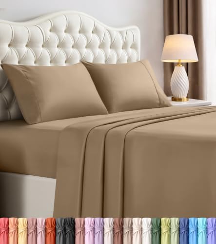 California King Sheets Set, 4 Pieces 16" Deep Pocket Bed Sheets by UTOPIABEDDING