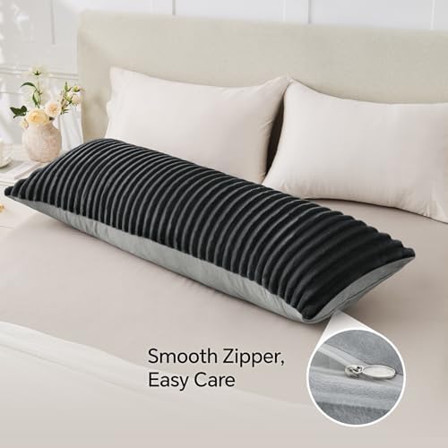 BEDELITE Fluffy Striped Body Pillow Cover - Image 4