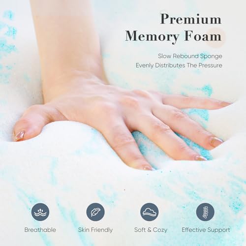 NEWBULIG 3 Inch Twin Cooling Gel Memory Foam Mattress Topper, CertiPUR-US - Image 2