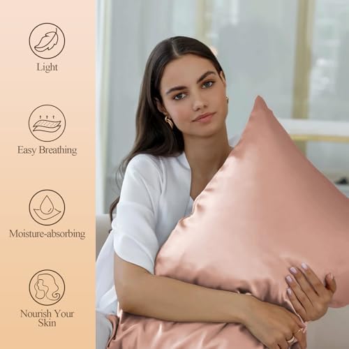 Silk Like Satin Body Pillowcase, Champagne Gold, 1 Pack, 20x54 Inches - Image 2