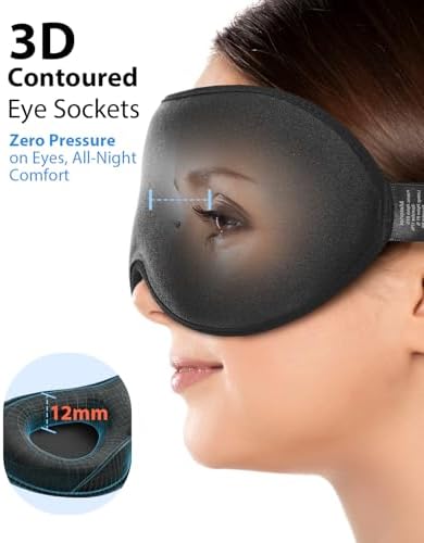 MABAO 2 Packs Weighted Sleep Mask, 100% Blackout Blindfold - Image 5