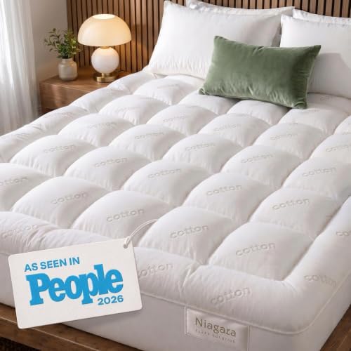 Niagara Sleep Solution 100% Cotton Top Full Size Mattress Pad, Pillow Top by NiagaraSleepSolution