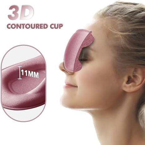 Sleep Mask for Men and Women, 3D Blackout Eye Mask for Side Sleepers - Image 2