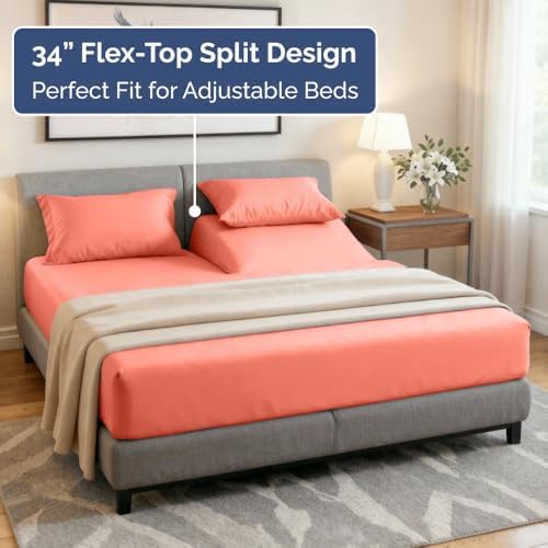 Flex Top Split Head King 4 Piece Sheet Set - Image 4