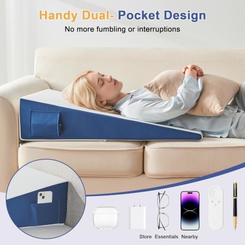 Yojoker 34" Extra-Long Wedge Pillow, Bed Incline Cushion - Image 7