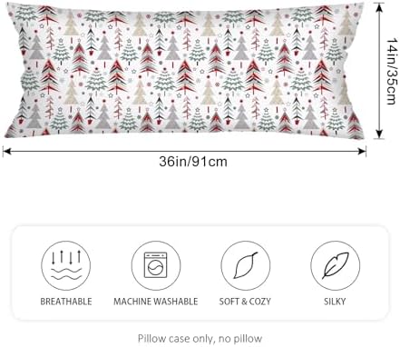 Christmas Lumbar Pillow Cover 14x36 Long Body Pillow Covers - Image 2