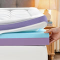 5 Inch Dual Layer Memory Foam King Mattress Topper, Soft Bed Topper by SurChic