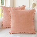 CaliTime Decorative Couch Throw Pillow Covers 16 X 16 Inches Dusty Pink by CaliTime