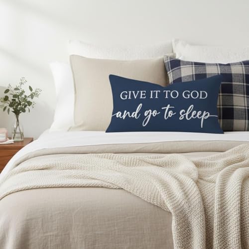 Decorative Throw Pillow Covers 12x20 Inch Set of 2 – Blue - Image 2