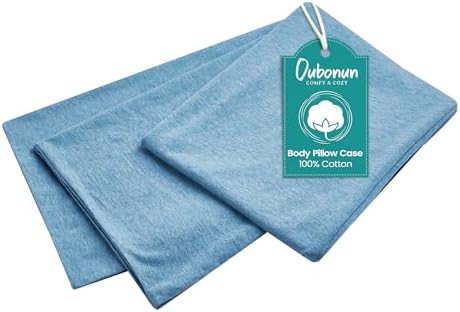 Oubonun 21 x 54 Inch 100% Jersey Cotton Long Body Pillow Cover by Oubonun