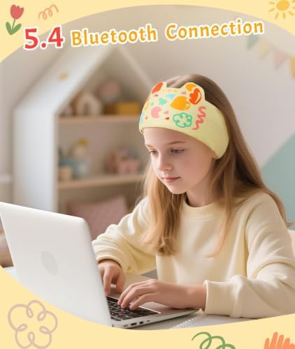 LC-dolida Toddler Headphones Wireless, Kids Headband Headphones Cute & - Image 3