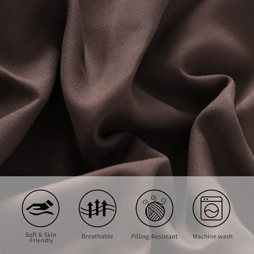 Queen Pillow Cases, 2 Pack, 20x30 in, Microfiber, Dark Brown - Image 5