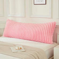 JAUXIO Faux Fur Fluffy Body Pillow Cover Luxury Textured Vertical Stripe Plush by JAUXIO
