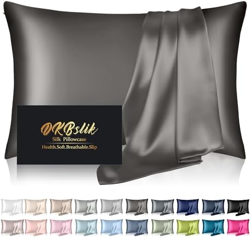 Silk Pillowcase for Hair and Skin, Mulberry Silk Pillow Cases King Size by HOME