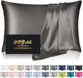 Silk Pillowcase for Hair and Skin, Mulberry Silk Pillow Cases King Size by HOME