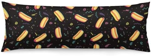 Hotdog Body Pillow Pillowcase Colorful Hot Dog Long Body Pillow Cover by Unknown
