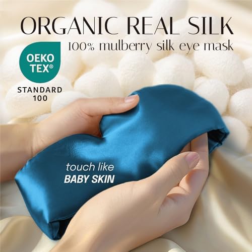 OLESILK 100% Mulberry Silk Sleep Mask, Large Size, Pressureless - Image 2