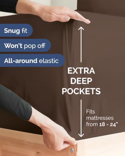 CGK Linens 2 Pack Extra Deep Twin Fitted Sheets - Image 2
