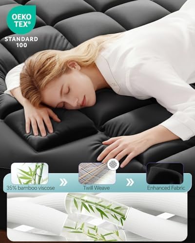 ChiXpace Dual Layer 4 Inch Memory Foam Mattress Topper King - Image 2
