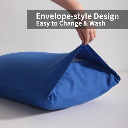 Queen Pillow Cases, 2 Pack, 20x30 in, Microfiber, Royal Blue - Image 4