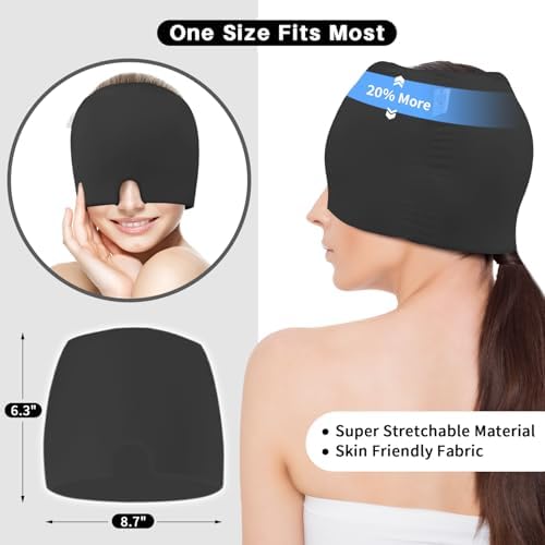 my novel things Migraine Relief Cap, Headache Relief Cap & Cooling Eye Mask - Image 2