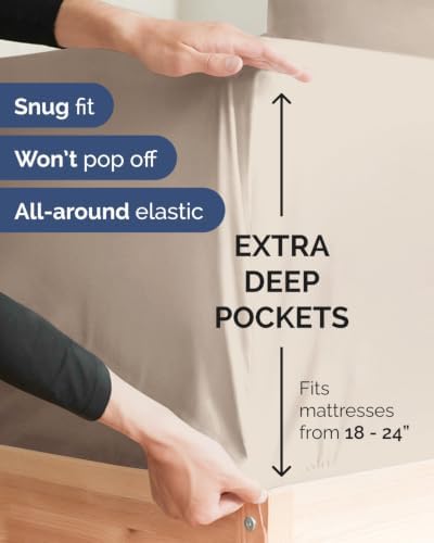 CGK Linens 2 Pack Extra Deep Twin XL Fitted Sheets - Image 2