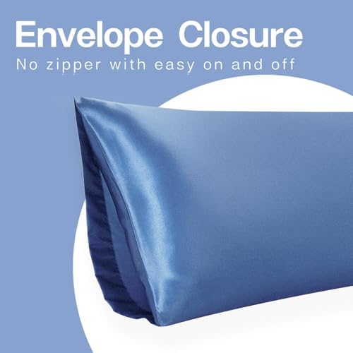 MR&HM Satin Body Pillow case, Sky Blue - Image 7