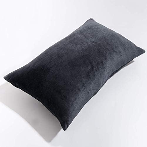NTBAY King Velvet Pillowcases, Charcoal Grey - Image 5