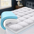 Full Size Dual Layer 4 Inch Memory Foam Mattress Topper, 2 Inch Gel Memory Foam by Easthome