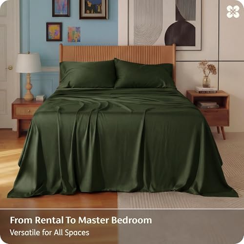 Bedsure PureWoven 100% Rayon Derived from Bamboo, Queen Sheets, 4 Pieces - Image 5