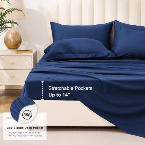 Love's cabin Plaid Twin XL Comforter Set, Dark Blue - Image 4