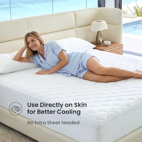 Cozy Bliss Cooling Mattress Pad King, Waterproof Mattress Topper - Image 6