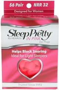 HEAROS Sleep Pretty in Pink, 56 Pair, NRR 32, PU Foam, Petite Sized by Hearos