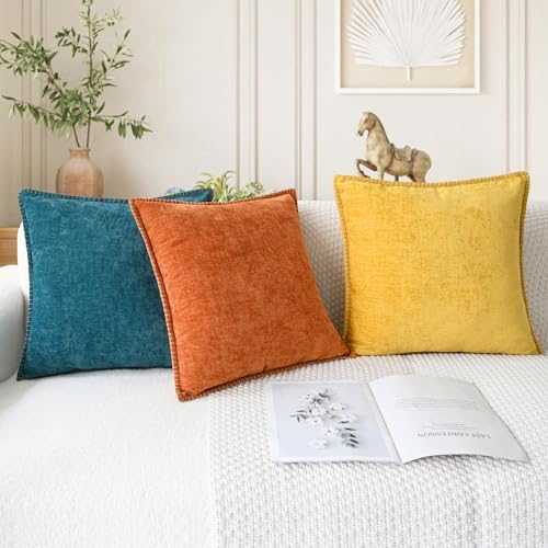 CaliTime Decorative Throw Pillow Covers 18 X 18 Inches Mustard Yellow - Image 5