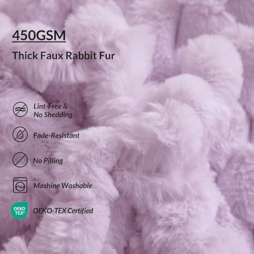 XeGe Luxury Bubble Fluffy Faux Rabbit Fur Body Pillow Cover 20x54 - Image 6