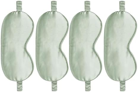 4PACK Sleep Masks Satin Eye Mask Silk Eyes Cover Silky Blindfold Blackout by WJingYiJia