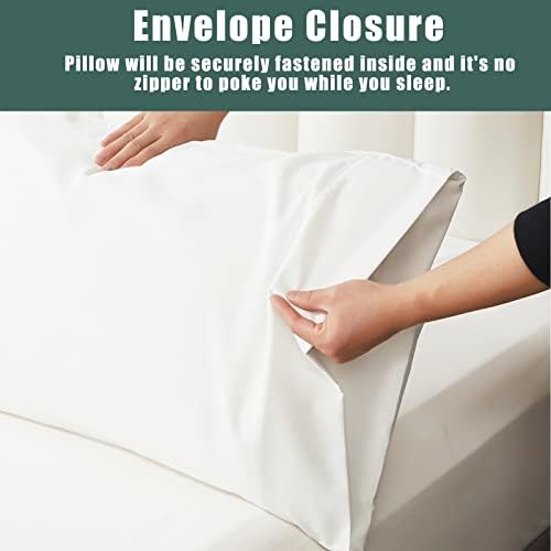 TELUS Pillow Cases King Size 2 Pack, Bamboo Rayon Cooling Pillowcases - Image 6