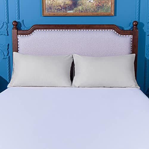 NTBAY Standard Microfiber Pillowcases, 2 Pack, 20 x 26, Light Grey - Image 4