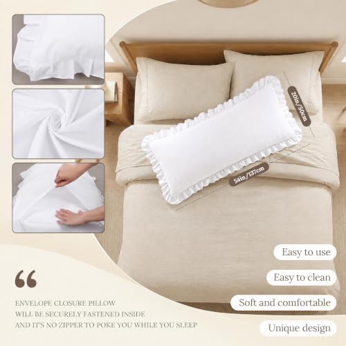 2 Pack Body Pillow Covers 20 x 54 Long Pillowcases - Image 2