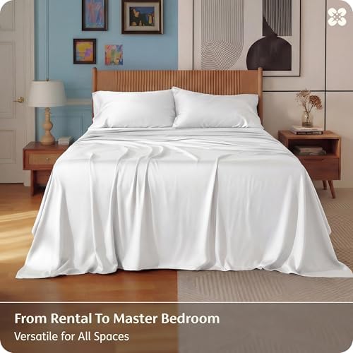 Bedsure PureWoven 100% Rayon Derived from Bamboo, King Size Sheets Set - Image 5