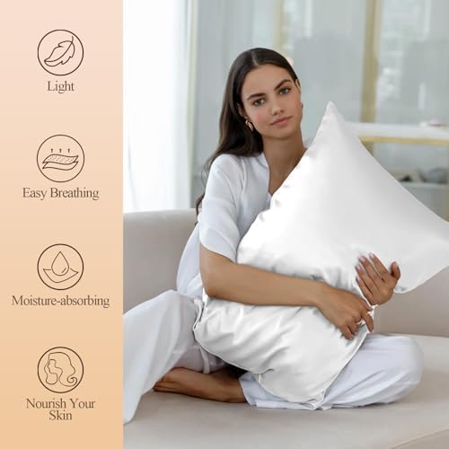 Silk Like Satin Pillowcase King Size, 2 Pack, 20x36 Inches - Image 2