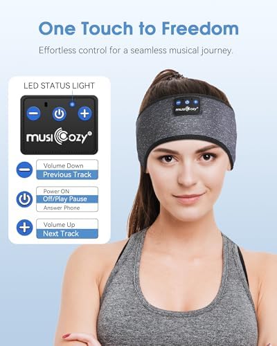 MUSICOZY Sleep Headphones Bluetooth Headband Headphones - Image 5