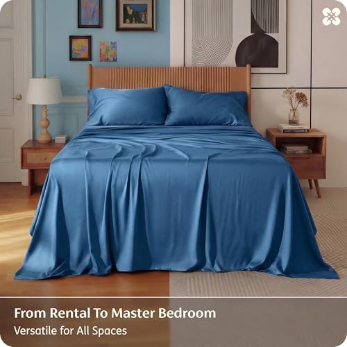 Bedsure PureWoven 100% Rayon Derived from Bamboo, Queen Sheets, 4 Pieces - Image 5