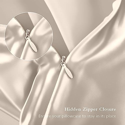 Silk Pillowcase 2 Pack, Mulberry Silk Pillow Cases Queen Size Set of 2 - Image 3