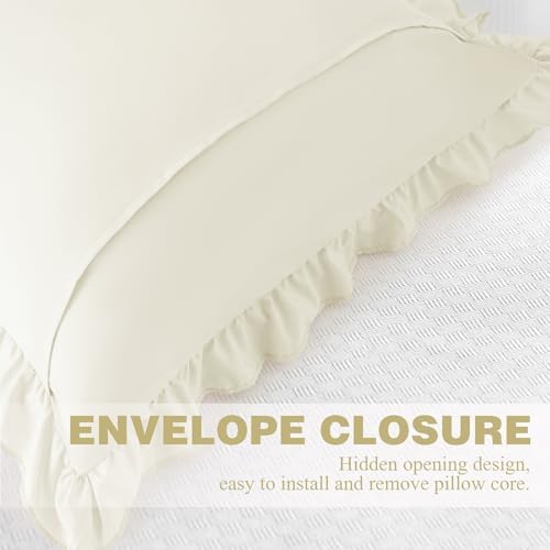 KKJIAF 2 Pack Ruffle Pillow Cases 20x20 Inches - Image 6