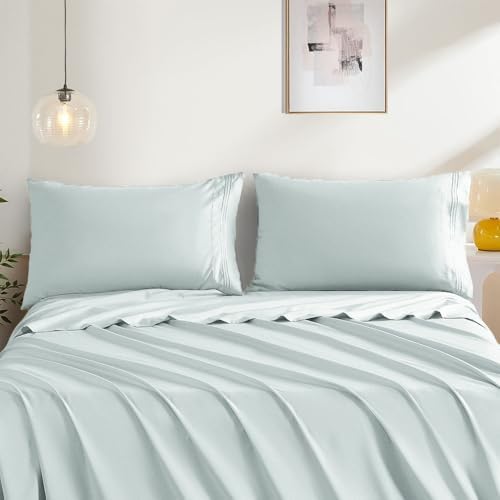 Light Blue Queen Size Pillow Cases Set of 2 - Image 4