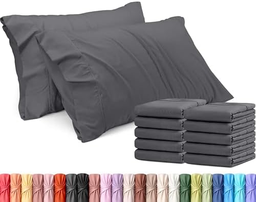 Pillow Covers Standard Size Set of 12, Soft and Comfy Pillow Cases by UTOPIABEDDING